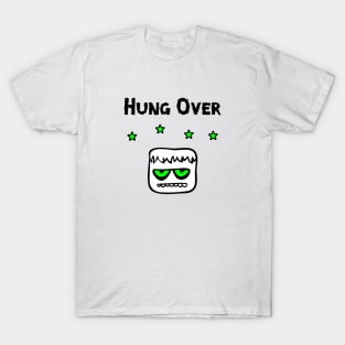 Hung Over Drinking Partying Blockhead With Stars T-Shirt